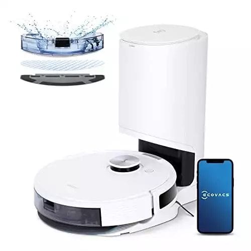 Ecovacs Robot Vacuum Cleaner Deebot N10+ and Mop with Auto-Empty Station, Powerful 4300Pa Suction, Up to 300 Minutes Runtime, dToF Navigation, Multi-Floor Mapping(1 Year Warranty by ECOVACS)